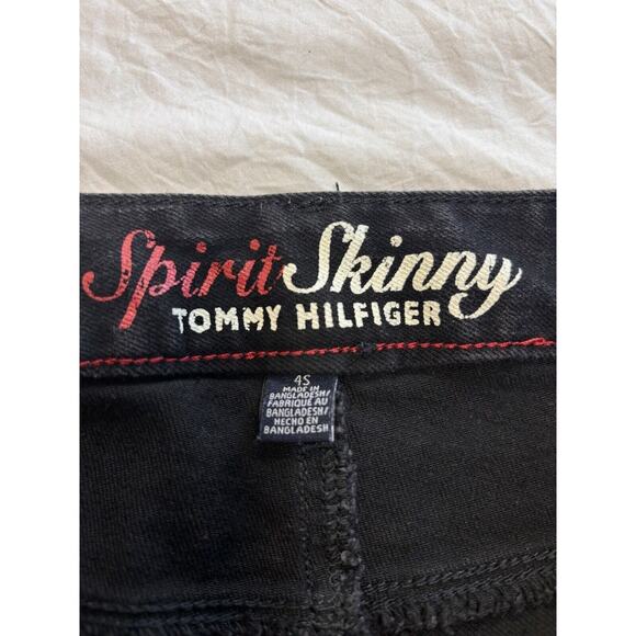 Tommy Hilfiger Women’s Size 4 Short Black Jeans Spirit Skinny 5-Pocket Western - Picture 4 of 9